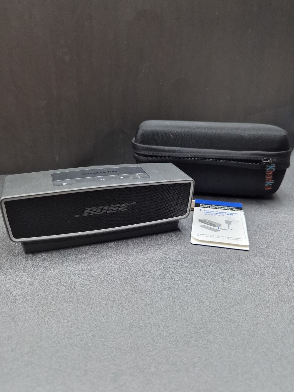 Bose SoundLink Mini Bluetooth Speaker w Charging Cradle Charger Case Tested